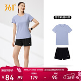 361°跑步运动套装女士春夏季衣服新款速干短袖短裤两件套662524001H-3