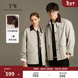 Teenie Weenie小熊男装简约外套2025秋冬季新款休闲复古时尚潮流夹克 乳白色 M