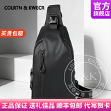 Colrtn Kwecr男士单肩包斜挎包时尚防水耐磨腰包户外休闲运动胸包挎包 CK黑色30*17*6（8英寸）