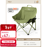 原始人（The Primitive）户外折叠椅露营椅子躺椅便携折叠月亮椅小凳子折叠凳钓鱼凳 软包专享款【3重织带加固+管套加固+置物袋】橄榄绿