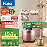 海尔（Haier）立式挂烫机33g蒸汽量2.5L水箱家用大功率手持蒸汽衣物护理机服装店高温杀菌烫衣机熨斗HGS-2510B