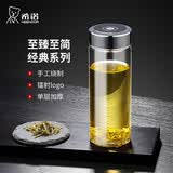 希诺单层玻璃杯2026新款大容量水杯男家用办公车载泡茶杯子XN-CD002C
