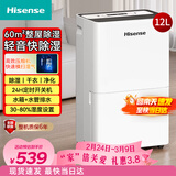 海信（Hisense）除湿机12升/天60㎡回南天家用抽湿机地下室 轻音卧室净化干衣抽湿器去湿防潮 宿舍除湿 CF12BD/U