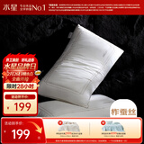 水星家纺蚕丝枕 A类抑菌防螨双层填充蚕丝纤柔枕一对装48cm×74cm