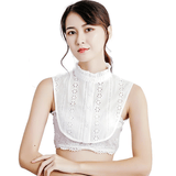 GLO-STORY假领子女 韩版衬衣假领子 复古百搭棉衬衫假领 立领白色