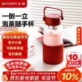 北鼎（Buydeem）泡茶随手杯 茶水分离玻璃水杯男款女款 泡茶杯子耐用便携办公礼物