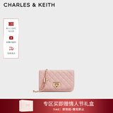 CHARLES&KEITH经典菱格链条小方单肩斜挎包包女包生日情人节礼物CK2-70160131 粉红色Pink 小包