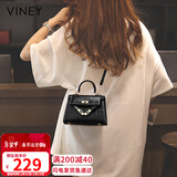 viney牛皮包包女包洋气凯莉包斜挎手提单肩送生日情人节礼物女朋友老婆