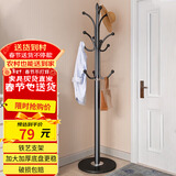 顺优 衣帽架挂衣架落地衣架铁艺宿舍衣架现代挂衣服架子黑色 SY-326