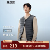 波司登25年羽绒马甲男士秋冬90绒轻薄圆领修身短款休闲送礼物外套
