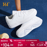 361°运动女鞋春夏季学生复古厚底增高小白休闲板鞋子女682116601F-7