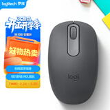 罗技（Logitech）M196 无线蓝牙鼠标 办公鼠标 笔记本商务办公家用 小巧便携 对称手型 石墨灰