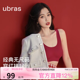 ubras【虞书欣同款】小奶皮云朵隐形无尺码内衣女粉底液文胸透气无痕 【经典】丝绒红色 均码 背心款100-130斤/A-C杯