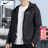 耐克（NIKE）外套男春秋季2026新款运动服梭织连帽防风衣休闲上衣透气男士夹克 拉链口袋/反光logo/新到货/晒图退10 L 【175】体重130~150斤左右