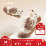 巴拉巴拉学步鞋婴儿鞋男童女童秋冬宝宝加绒鞋子防滑