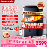 格力（GREE）【除湿净化一体机】除湿机抽湿机家用25升/天单间50㎡内空气净化UV除菌除潮防霉吸湿干衣DH25EPA1B