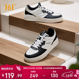361°运动鞋男秋季革面经典复古百搭厚底休闲板鞋子男672516629-4