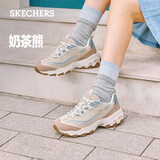斯凯奇（Skechers）奶茶熊夏季女鞋熊猫老爹鞋透气休闲运动鞋厚底149238 玫瑰茶冻/ROS 38 尺码偏大，建议选小半码