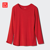 优衣库女装HEATTECH圆领T恤/长袖保暖衣478938 485813 478938/15珊瑚红色 S