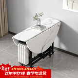 SOFS圆形折叠餐桌椅组合家用小户型多功能伸缩吃饭桌折叠桌简易大圆桌 【单桌】1.2米(不含椅) 6-8人