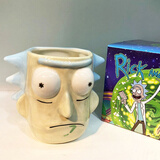 创意Rick And Morty卡通水杯瑞克和莫蒂立体3D马克杯大容量水杯个性学生陶瓷杯子送男女朋友 瑞克