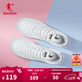 乔丹男鞋板鞋春夏季透气小白鞋女鞋空军一号厚底增高情侣休闲运动鞋 女-白色【店长推荐】 36