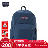 JANSPORT杰斯伯书包轻便双肩包男女旅行包简约背包电脑包学生校园 47LW003海军蓝/藏青色-侧边袋