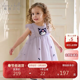 戴维贝拉库洛米联名女童夏连衣裙宝宝童装网纱裙子儿童洋气公主裙