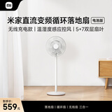 米家 小米电风扇循环落地扇电池版家用直流变频无线双层扇叶智能互联APP100档调节