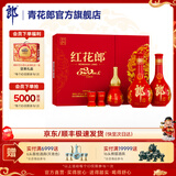 郎酒【年货送礼】红花郎酒红10礼盒装 酱香型白酒 53度 520mL 双瓶礼盒装