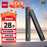 得力（deli）翻页笔教师用ppt投影笔激光翻页笔激光笔演讲笔 无线演示翻页器课件笔 逗猫笔红光 黑色MA58