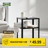 宜家（IKEA）KNARREVIK科纳列维克收纳床边桌家用落地搁架床头置物架 黑色
