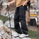 JEEP工装裤男2026春夏休闲裤男直筒宽松冲锋 XL 曜石黑