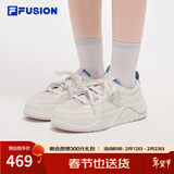 FILAFUSION 斐乐潮牌女鞋【章昊同款】帆布鞋女运动鞋滑板鞋 奶白/寂静粉-GH 40
