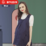 婧麒（JOYNCLEON）防辐射服孕妇装银纤维肚兜内穿衣服上班族大码工作服套装四季款 藏青色【时尚外穿防辐射】 L