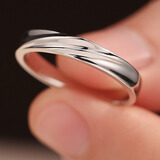 柯芙尼 S925银戒指男士单身戒尾戒食指环活口圣诞节礼物送男友老公 共度爱河男戒-可调节