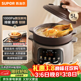 苏泊尔（SUPOR） 电炖锅 电炖盅 煲汤锅炖汤锅 燕窝炖盅 煮粥锅 电煮锅 紫砂微压鲜炖5L 快炖DG50YC875