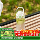 乐扣乐扣（LOCK&LOCK）人鱼线塑料运动水杯夏天便携水壶带刻度提手男女水杯子520ML绿色