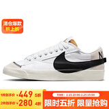耐克NIKE板鞋女经典缓震BLAZER LOW '77运动鞋DQ1470-101白黑35.5