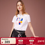 斐乐 斐乐女装官方女士短袖T恤夏季休闲运动内搭t恤运动上衣 标准白-F11W118151F M （165/84A/M）