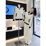 鹿王恋雪美式立领棒球服外套女春秋季2026年新款宽松百搭情侣休闲夹克上衣 3081浅灰色36 L