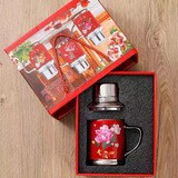 中式复古创意老式怀旧陶瓷稀奇古怪马克杯新婚水杯子家用结婚礼物 不保温【复古马克杯】粉牡丹+礼盒装