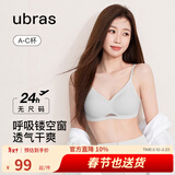 ubras虞书欣同款无尺码透气轻纱小胸显大无钢圈聚拢文胸罩内衣女 丹宁蓝色 均码 经典版(100-130斤)A-C杯