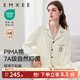 嫚熙（EMXEE）嫚熙春夏薄款纯棉月子服孕妇哺乳睡衣产后产妇家居服 奶昔黄-熊猫款两件套-带哺乳口 M【合适85-125斤 Supima棉】