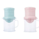 速狄嘉（SU DI JIA）手动榨汁机家用榨汁器婴儿宝宝原汁机手压汁器迷你炸果汁机榨橙汁 北欧粉+蓝