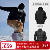 骆驼（CAMEL）三防冲锋衣户外登山服防风防水防污三合一运动外套 AD12263514Y,羽绒内胆幻影黑男女 XL