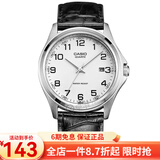 卡西欧（CASIO） 卡西欧(CASIO)男表 简约商务运动石英手表男送男友礼物 白盘皮带MTP-1183E-7B