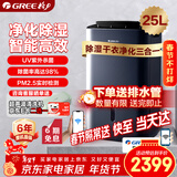 格力（GREE）【除湿净化一体机】除湿机抽湿机家用25升/天单间50㎡内空气净化UV除菌除潮防霉吸湿干衣DH25EPA1B