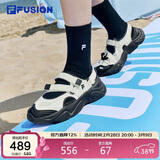FILA FUSION斐乐潮牌玛丽珍凉鞋女鞋2025年凉拖魔术贴海螺沙滩鞋