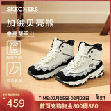 斯凯奇（Skechers）新年礼物贝壳熊女鞋百搭高帮女靴厚底增高老爹鞋户外运动鞋168026